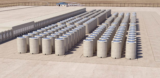 A rendering of ISP’s proposed interim storage facility in West Texas. (Image: ISP)